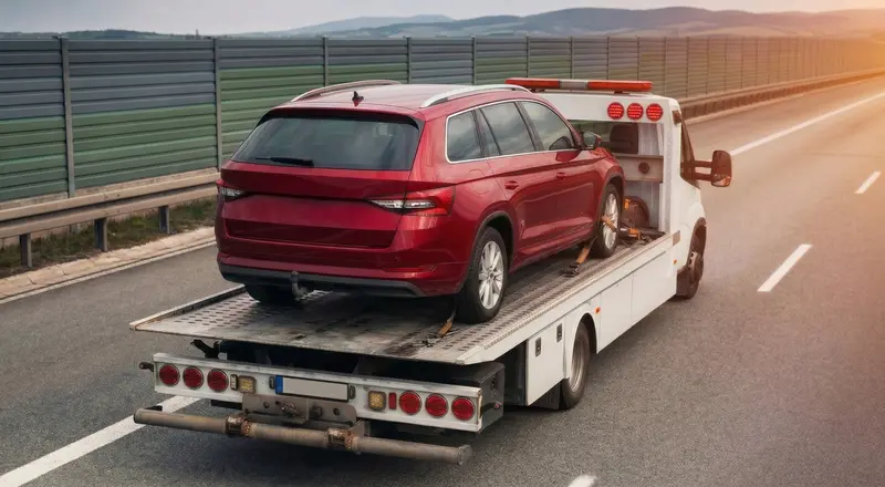 Guincho para carros em Carapicuíba – carro sendo carregado em plataforma